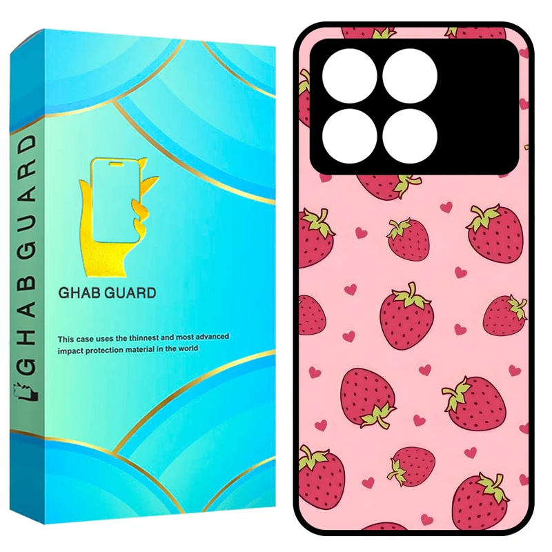 کاور قاب گارد طرح توت فرنگی مدل GK7020 مناسب برای گوشی موبایل شیائومی Poco F6 Pro 5G / Redmi K70 Pro 5G