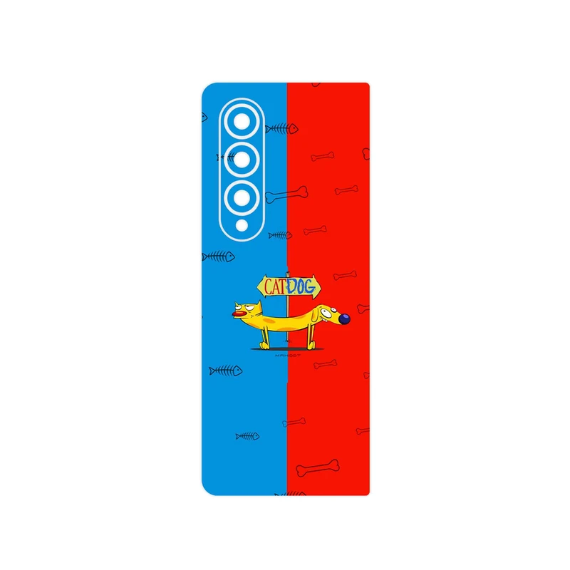برچسب پوششی ماهوت مدل CatDog مناسب برای گوشی موبایل سامسونگ Galaxy Z Fold4
