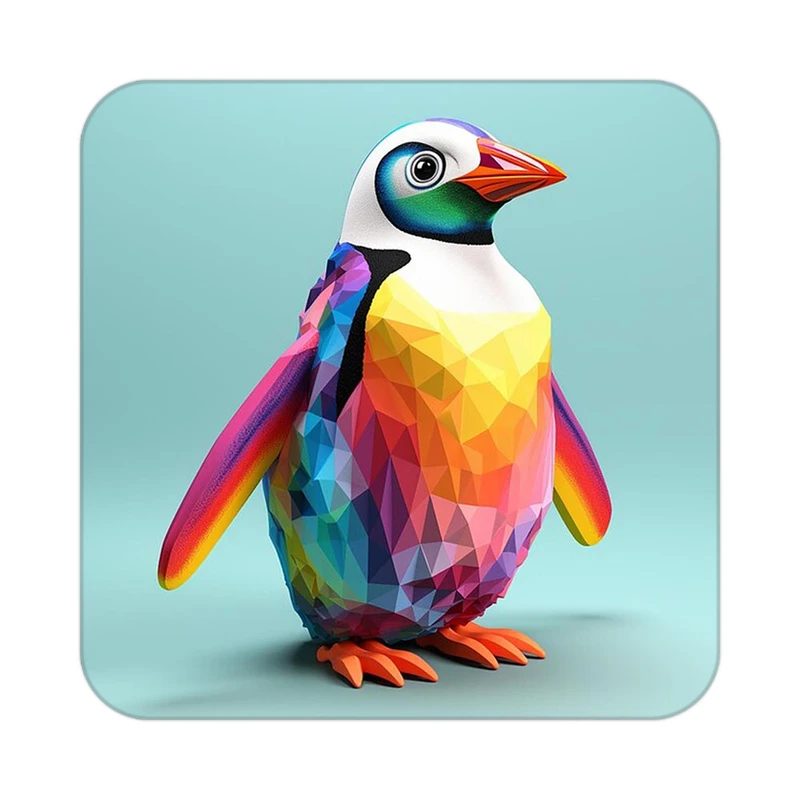 زیر لیوانی کاکتی طرح حیوانات رنگی مدل mp25274