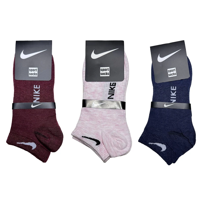 جوراب ورزشی ساق کوتاه زنانه مدل مچی کد 856 بسته 3 عددی