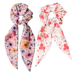 کش مو زنانه دلنار گالری مدل شکوفه های بهاری مجموعه 2 عددی