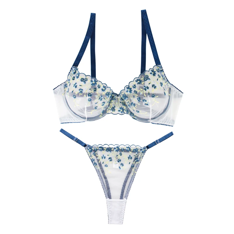 ست سوتین و شورت زنانه ژینا مدل توری فنردار کد 1148WB