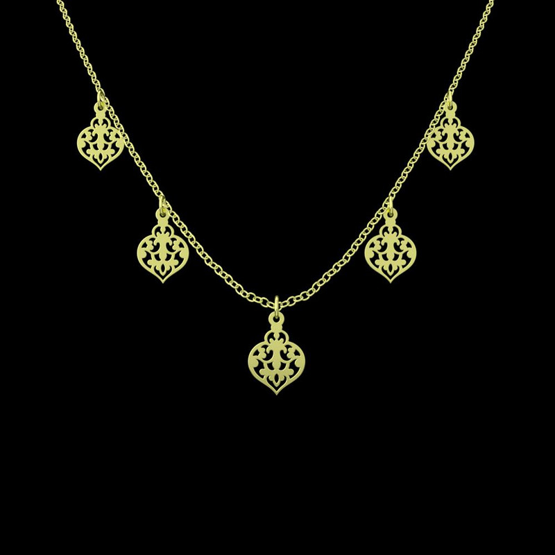 گردنبند طلا 18 عیار زنانه مدوپد مدل هندسی کد RNA15137