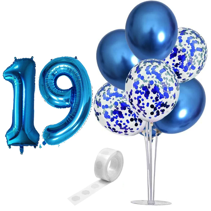 بادکنک آرایی مسترتم طرح کروم شیشه ای پولکی کد 19 بسته 11 عددی