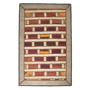 گلیم دستبافت یک و نیم متری ساده کارپت مدل چهل تکه کد 51070036