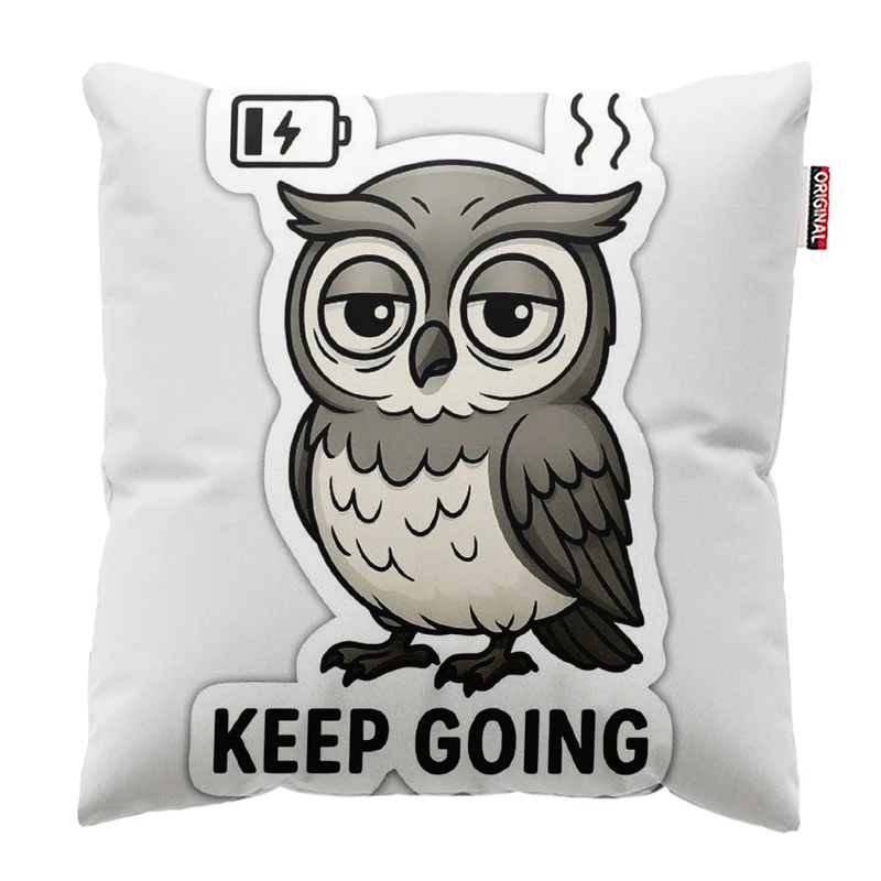 کوسن پاد آفرین مدل جغد بامزه کیوت کد 548 سایز 30*30 سانتی متر