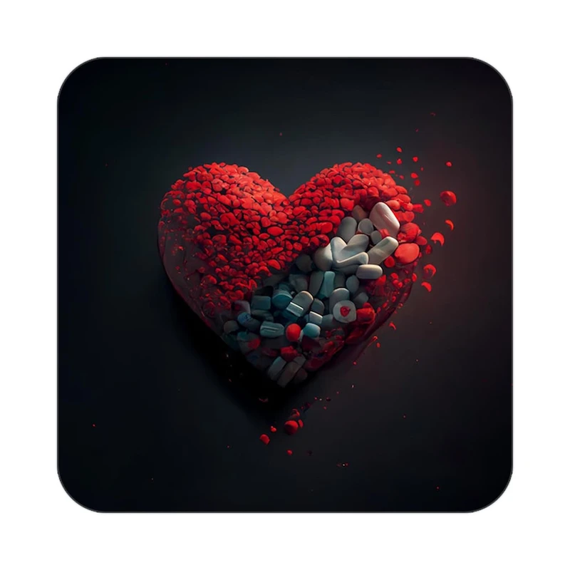 زیر لیوانی کاکتی مدل عاشقانه کد mp13091