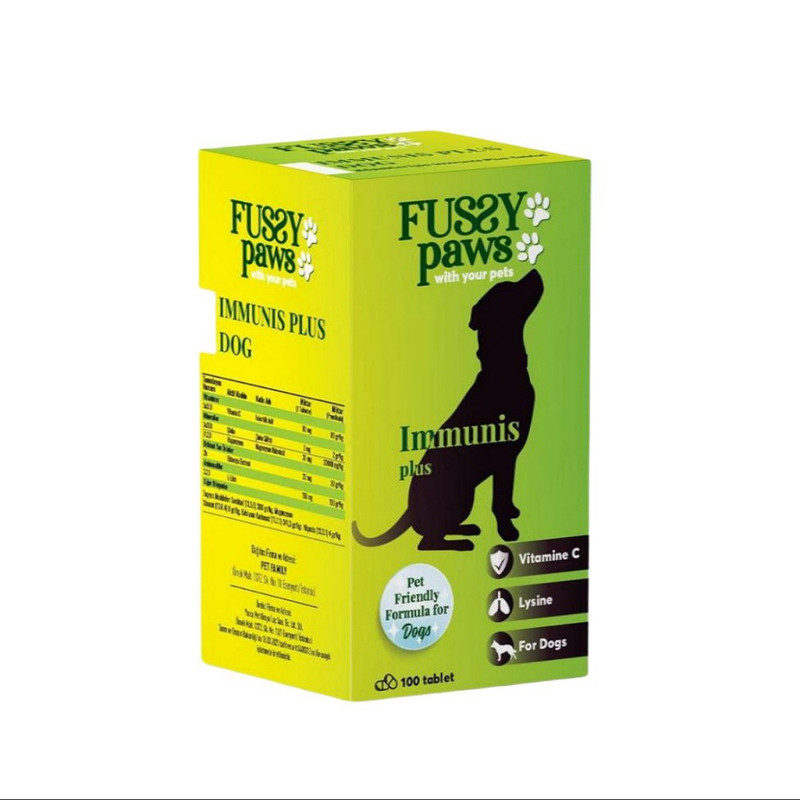 قرص مکمل سیستم ایمنی سگ فاسی پاوز Fussy Paws مدل Immunis Plus بسته 100 عددی