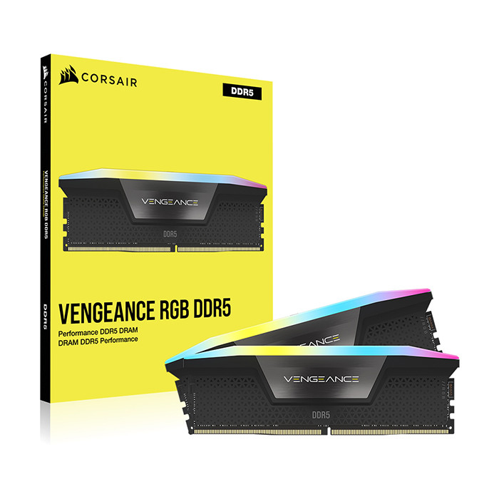 رم دسکتاپ DDR5 دو کاناله 6400 مگاهرتز CL32 کورسیر مدل VENGEANCE RGB ظرفیت 64 گیگابایت