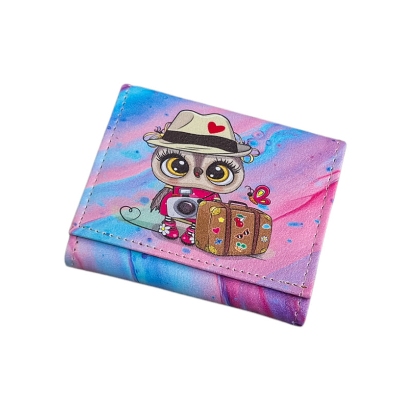 کیف پول زنانه مدل جغد قلب و چمدان