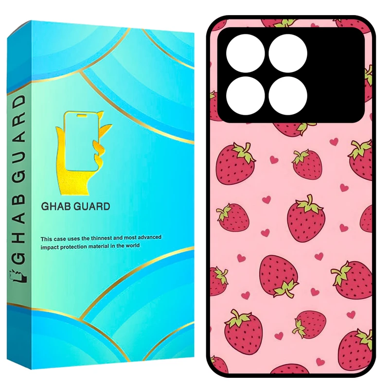 کاور قاب گارد طرح توت فرنگی مدل GX6P20 مناسب برای گوشی موبایل شیائومی Poco X6 Pro 5G / Redmi K70E