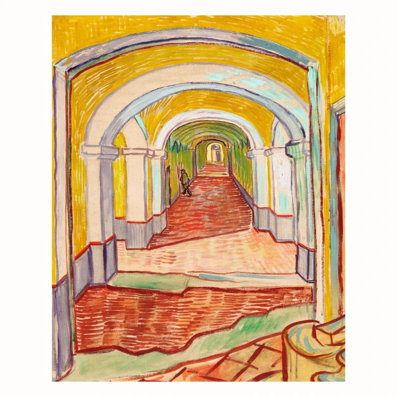 پوستر مدل وینتیج ون گوگ - نقاشی سرا در بیمارستان 