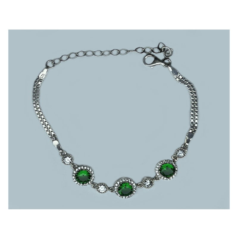 دستبند نقره زنانه مدل دولاین