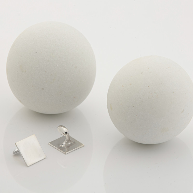 دکمه سردست نقره مردانه دلی جم مدل مربع ساده