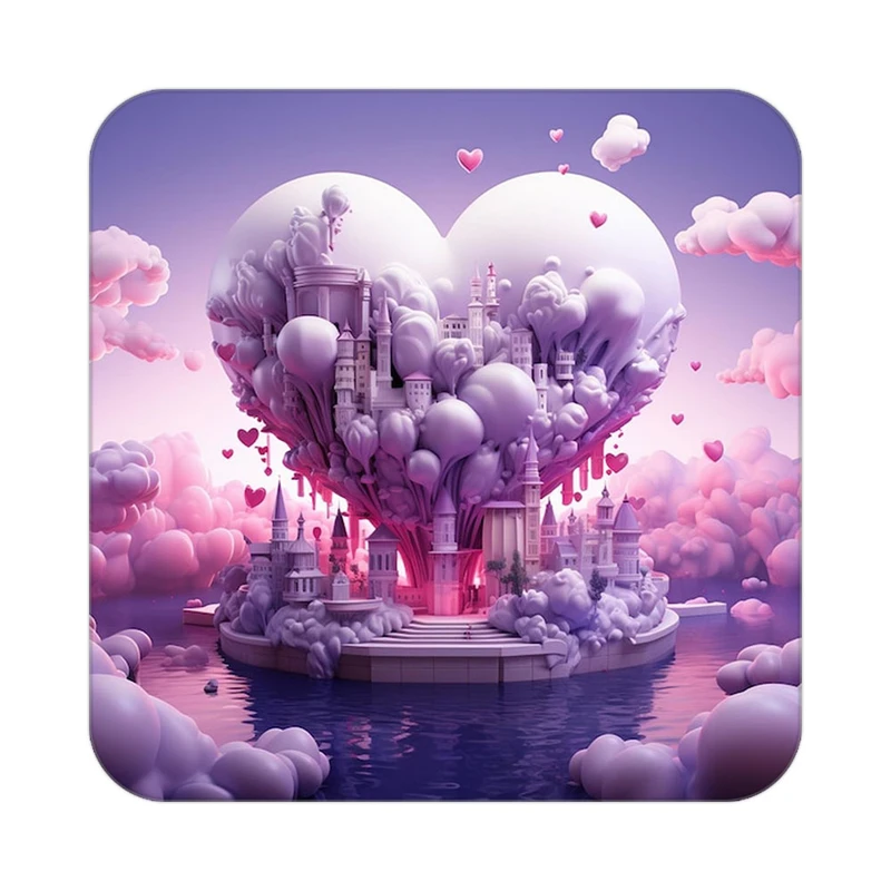 زیر لیوانی کاکتی مدل عاشقانه کد mp10455