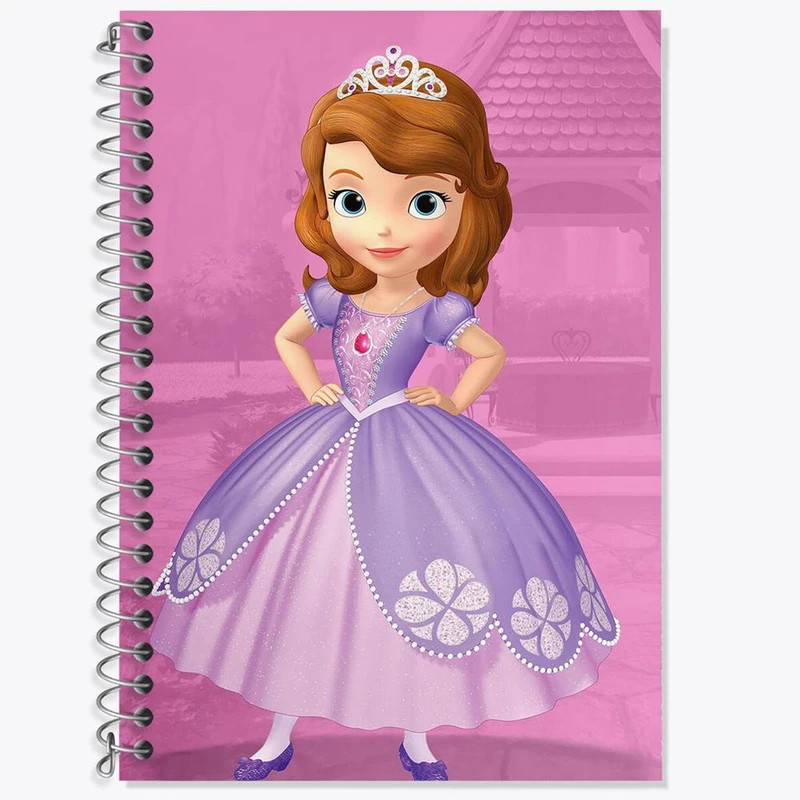 دفتر زبان 50 برگ خندالو مدل سه خط طرح سوفیا کد 12548