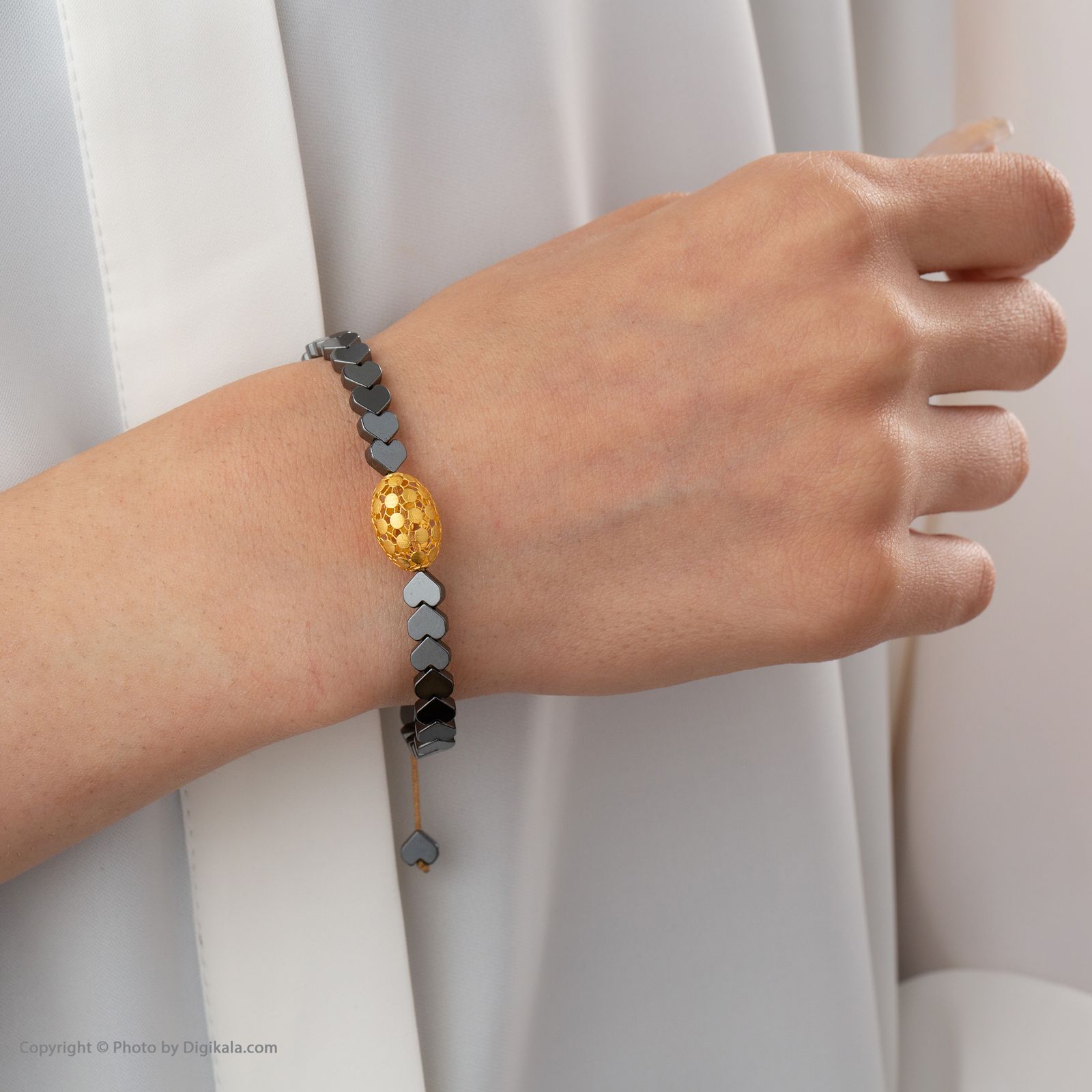 دستبند طلا 18 عیار زنانه مانچو مدل قلب کد bfg215 -  - 9