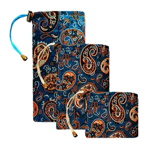 کیف پارچه ای مدل بته جقه مجموعه 3 عددی