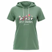 تی شرت کلاه دار آستین کوتاه زنانه مدل 14040225