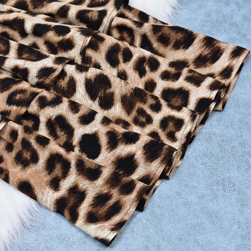 دامن چیندار زنانه دل آویز مدل H387 رنگ قهوهای روشن