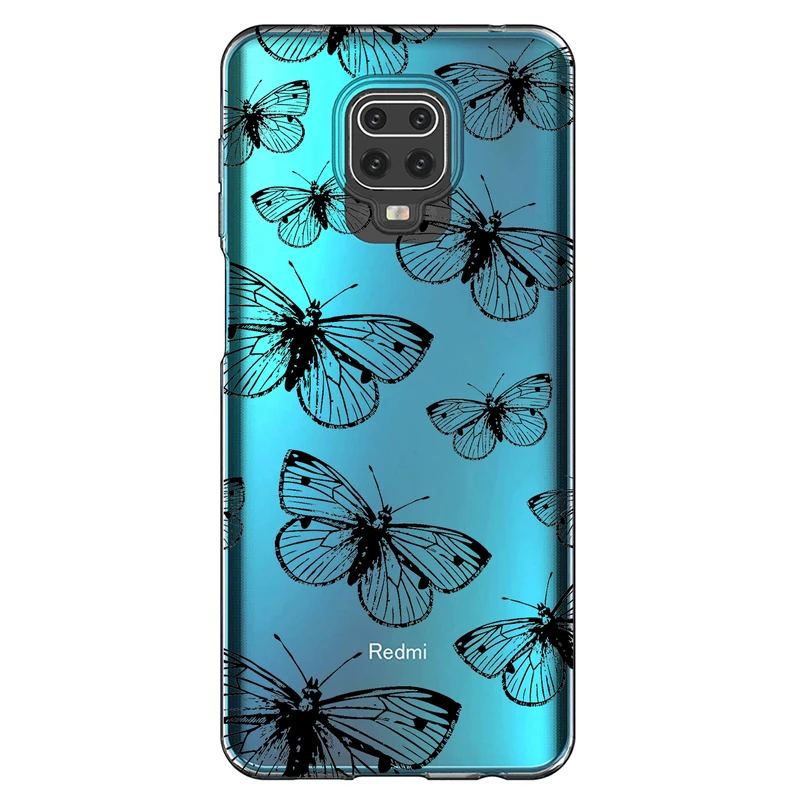 کاور مگافون طرح پروانه مدل C54-B مناسب برای گوشی موبایل شیائومی Redmi Note 9s / 9 Pro / 9 Pro Max