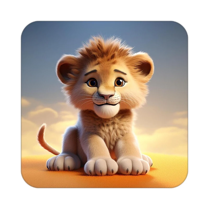 زیر لیوانی کاکتی طرح شیر مدل mp22792