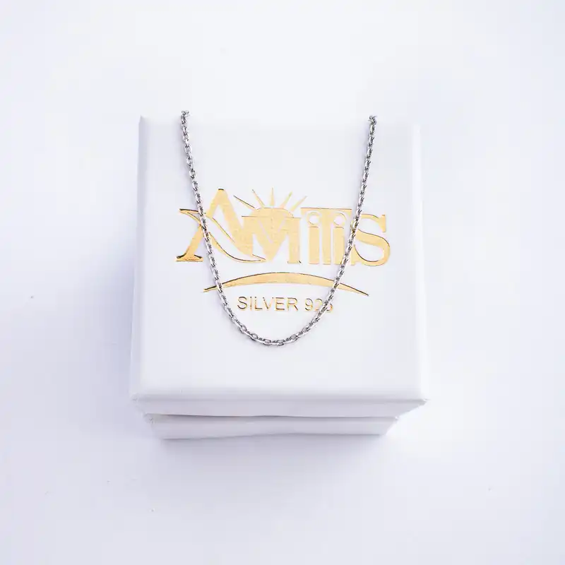 زنجیر نقره زنانه آمیتیس مدل فلامینگو کد AMT-Z012