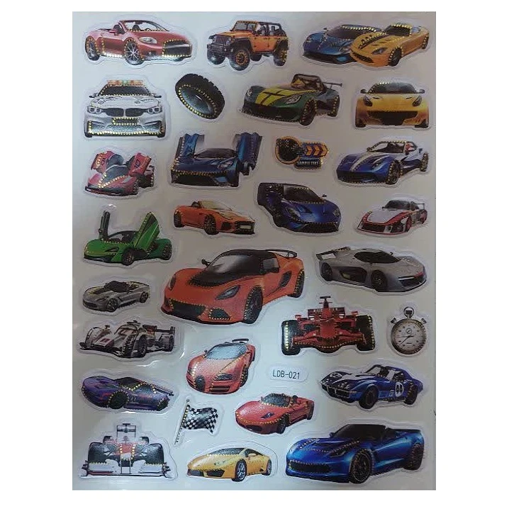 برچسب مدل برجسته طرح ماشین کد 001