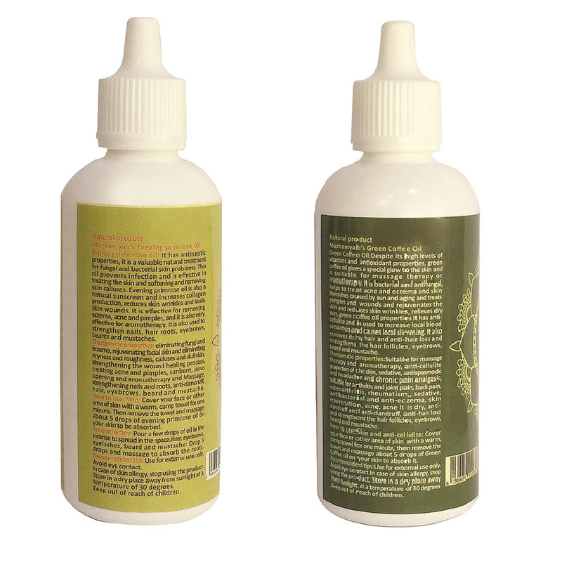 روغن تقویت کننده مو، مژه و ابرو مرهم یاب مدل قهوه سبز و گل مغربی حجم 80 میلی لیتر مجموعه 2 عددی