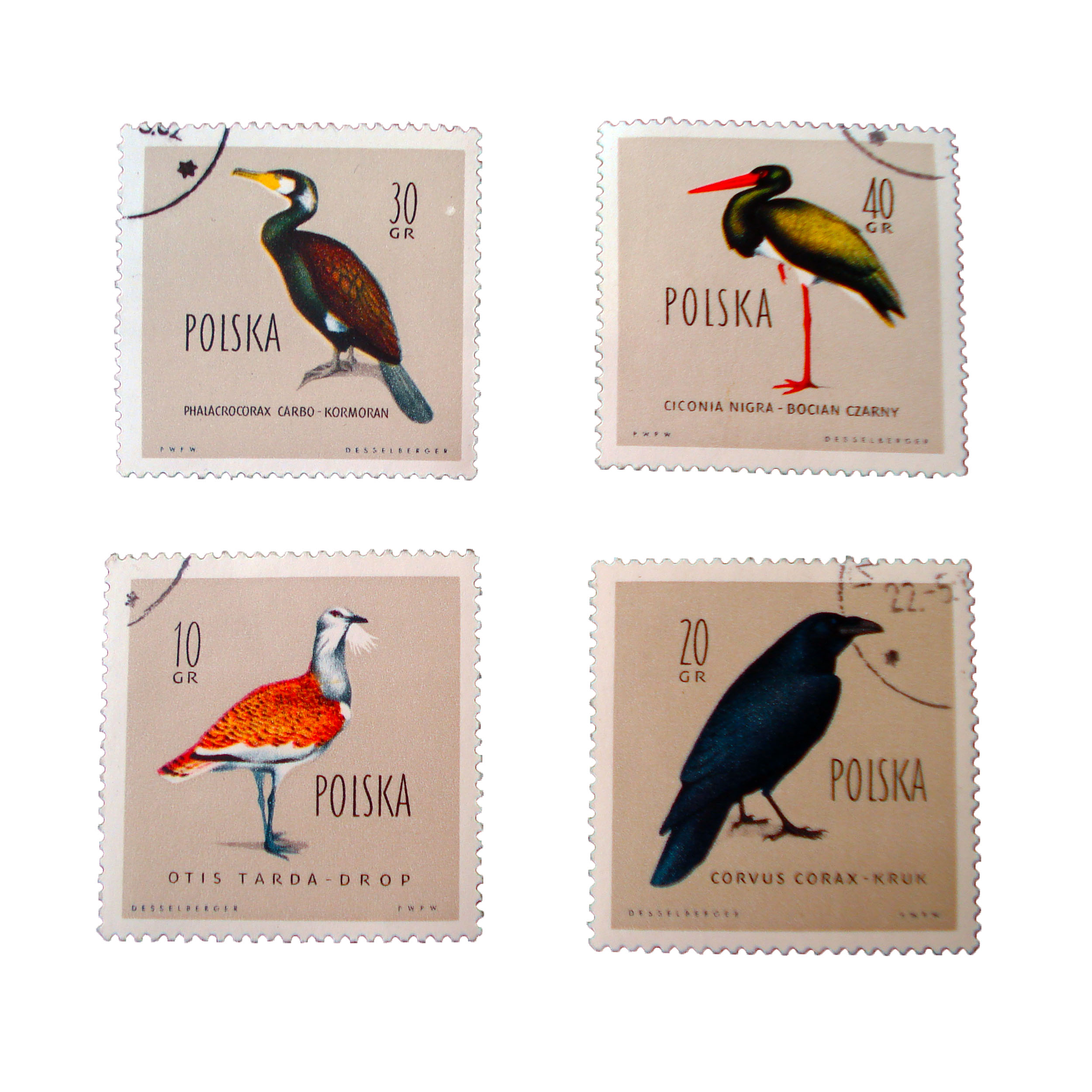 تمبر یادگاری طرح طبیعت مدل پرنده کد bird-778 مجموعه 4 عددی