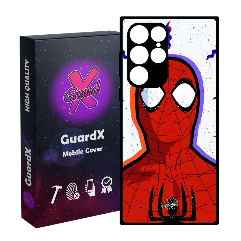 کاور گارد ایکس طرح Spider Man مدل Glass10495 مناسب برای گوشی موبایل سامسونگ Galaxy S23 Ultra