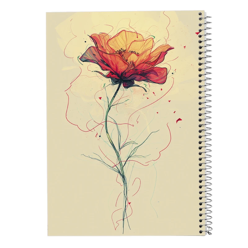 دفتر نت موسیقی 50 برگ مدوپد مدل گل کد DF13946