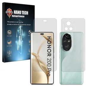 Nano tech Tough model transparent screen protector suitable for Honor 200 Pro mobile phone along with the back protector