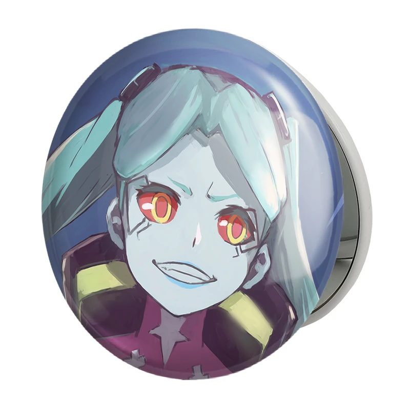 آینه جیبی خندالو طرح ربکا انیمه سایبر بانک Cyberpunk مدل تاشو کد 22444 