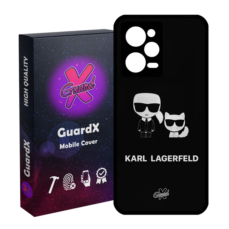 کاور گارد ایکس طرح Karl Lagerfeld مدل Glass10423 مناسب برای گوشی موبایل شیائومی Redmi Note 12 Pro 5G/Poco X5 Pro 5G/Note 12 Pro Pro speed