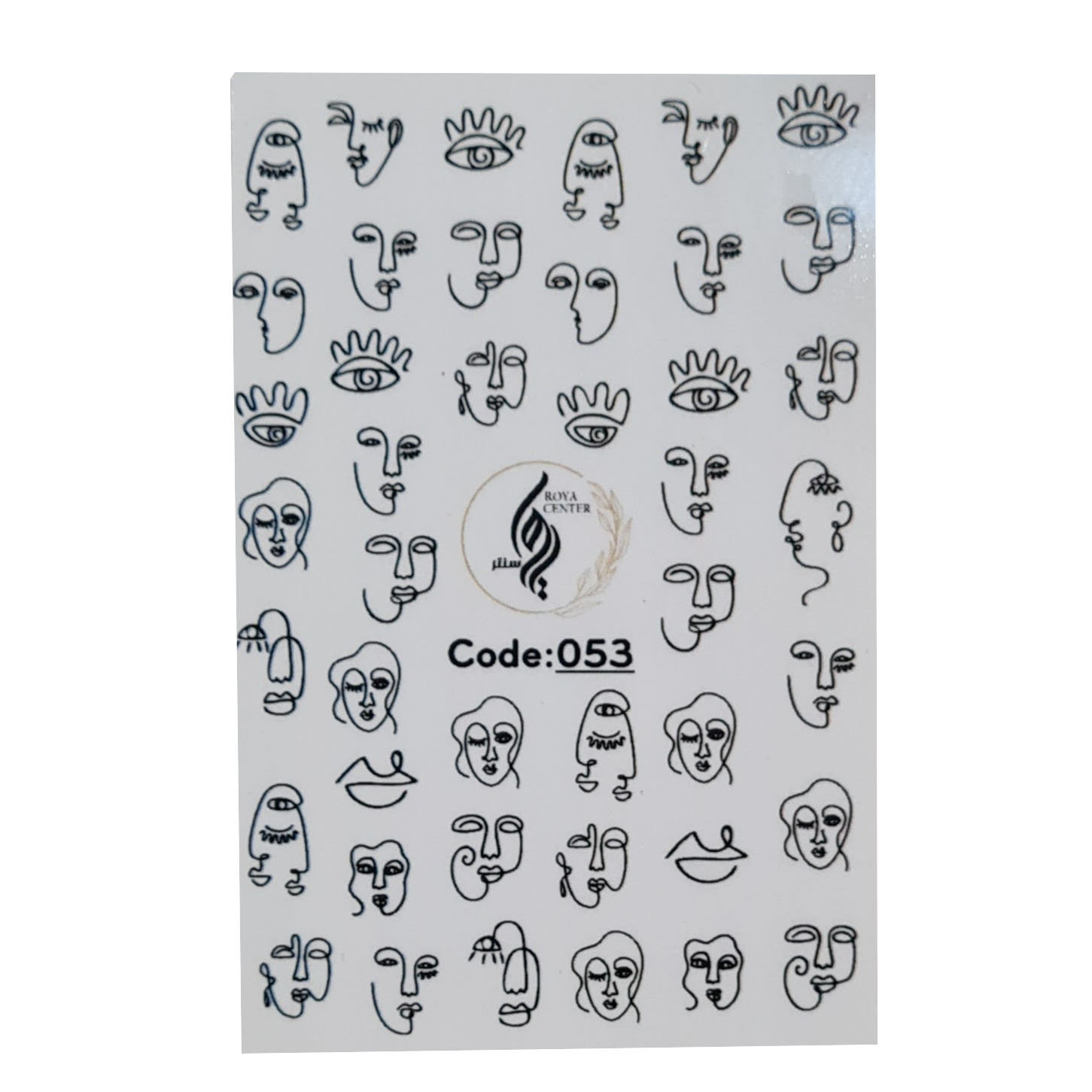 برچسب لنز ناخن رویاسنتر مدل  053مجموعه 2 عددی