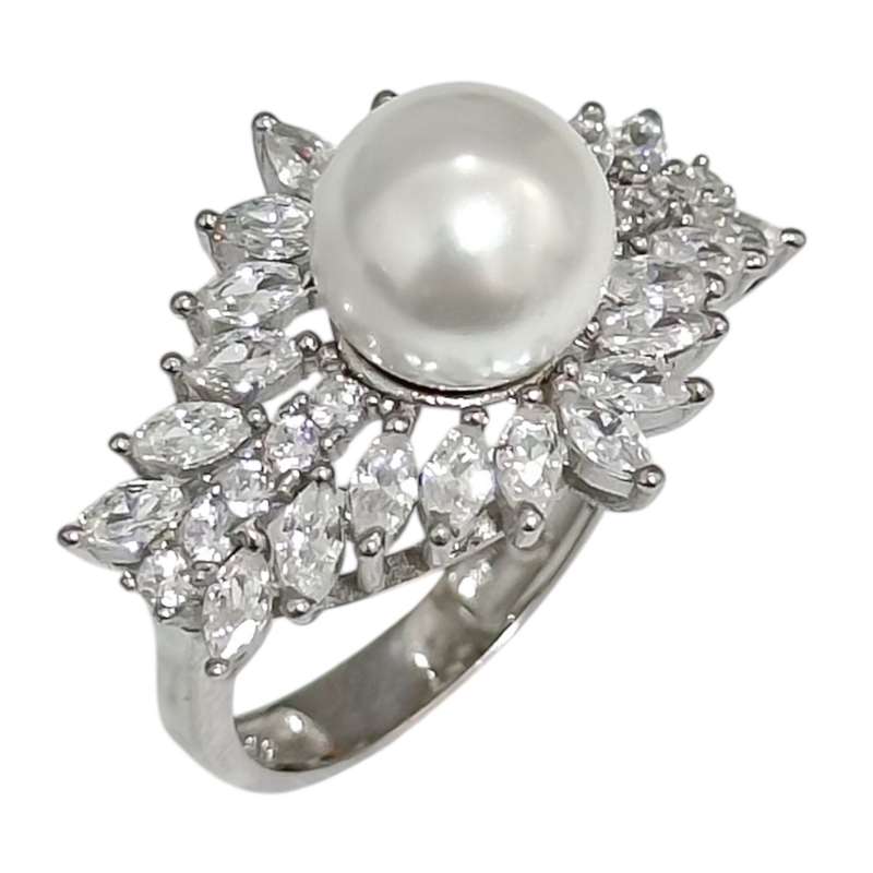 انگشتر نقره زنانه مدل مرجان کد 00147_shahr