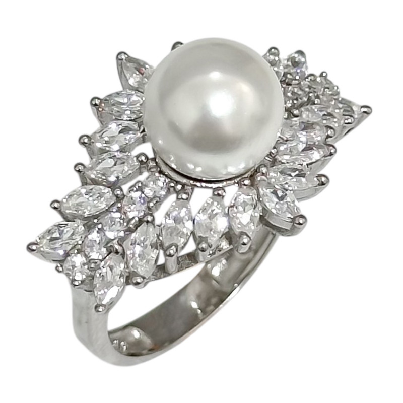 انگشتر نقره زنانه مدل مرجان کد 00147_shahr