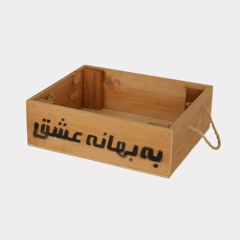 جعبه هدیه چوبی مدل عشق