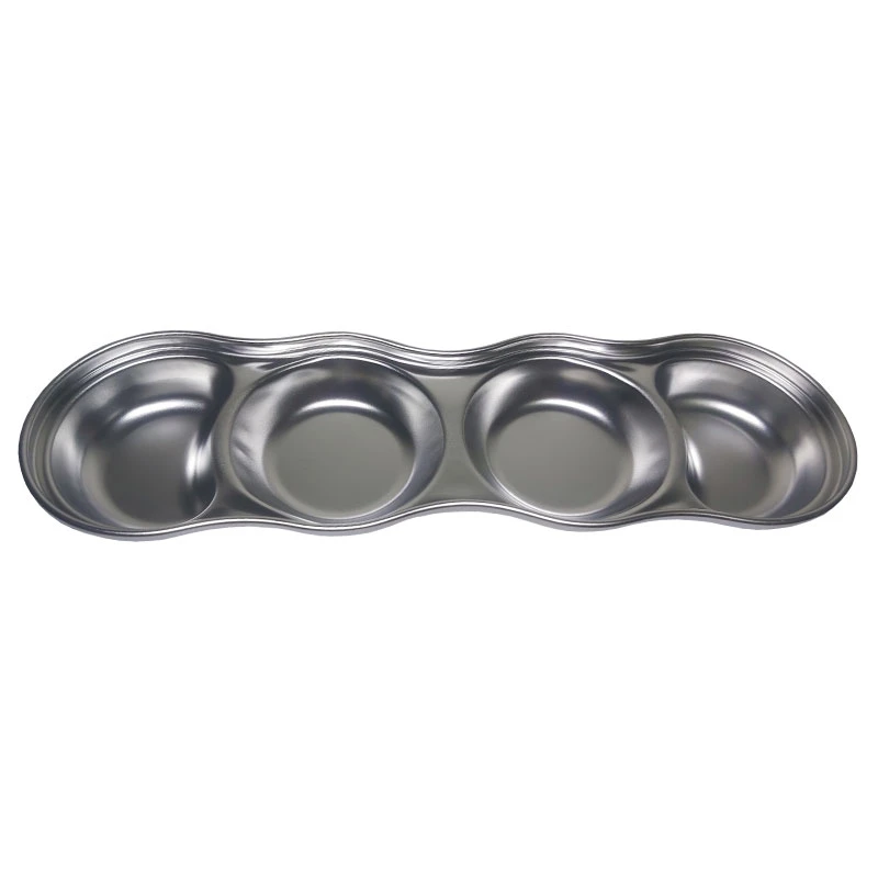 اردو خوری مدل استیل چهار خانه طرح گرد کد 490