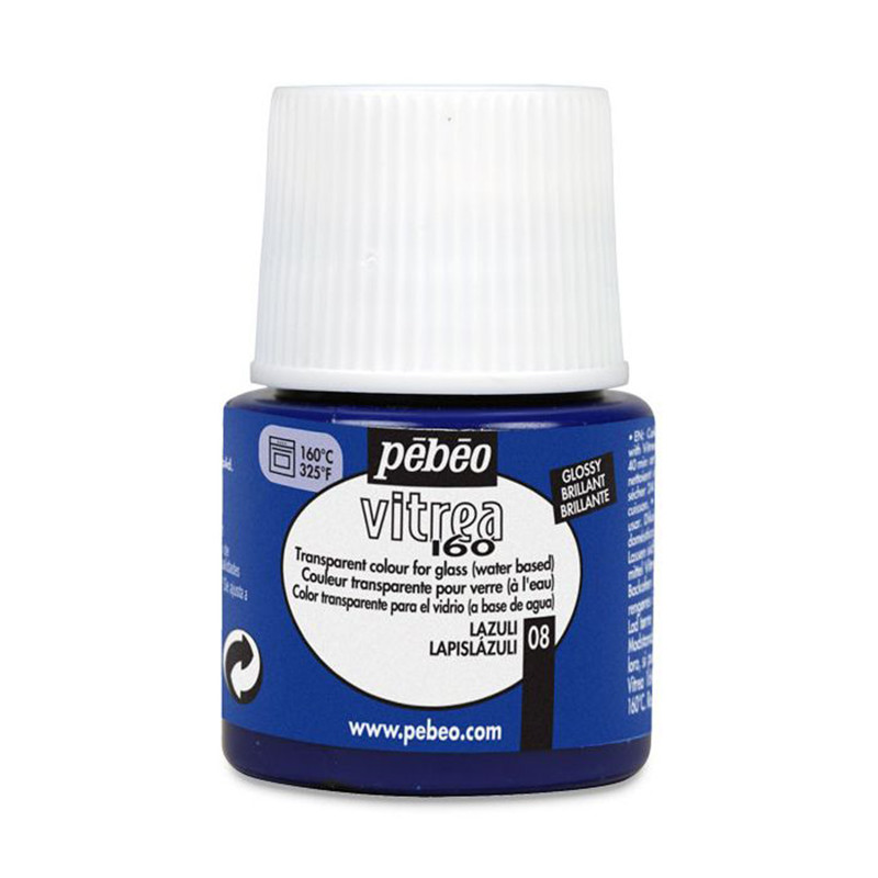 رنگ شیشه پ ب او مدل Vitrea 160 Lazuli 08 حجم 45 میلی لیتر