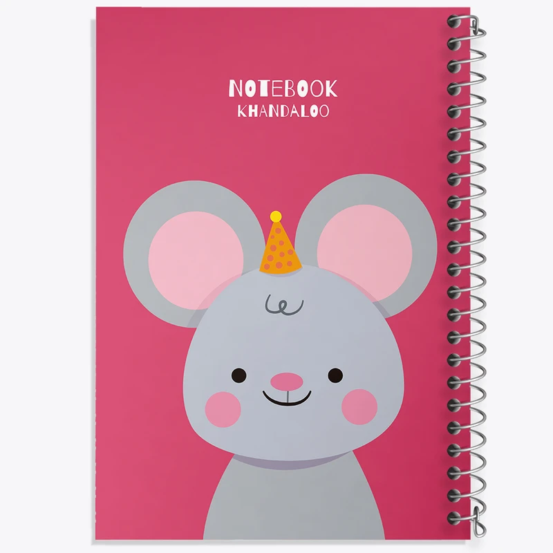 دفتر شطرنجی 50 برگ خندالو مدل موش کیوت کد N1525