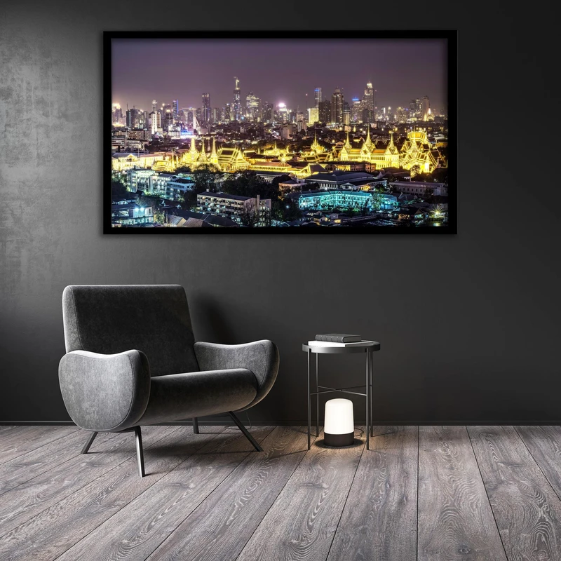 تابلو نوری بکلیت طرح منظره شهری مدل BACKLIT-B76