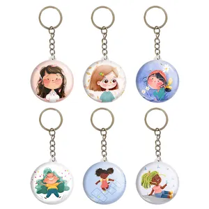 جاکلیدی خندالو مدل دخترانه فانتزی کد 1646B مجموعه 6 عددی