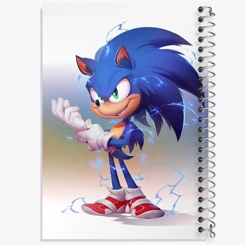دفتر مشق 100 برگ خندالو طرح سونیک (Sonic) کد F952