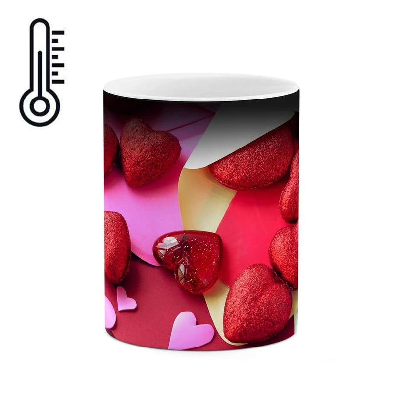 ماگ حرارتی کاکتی مدل قلب و هدفون کد mgh11323