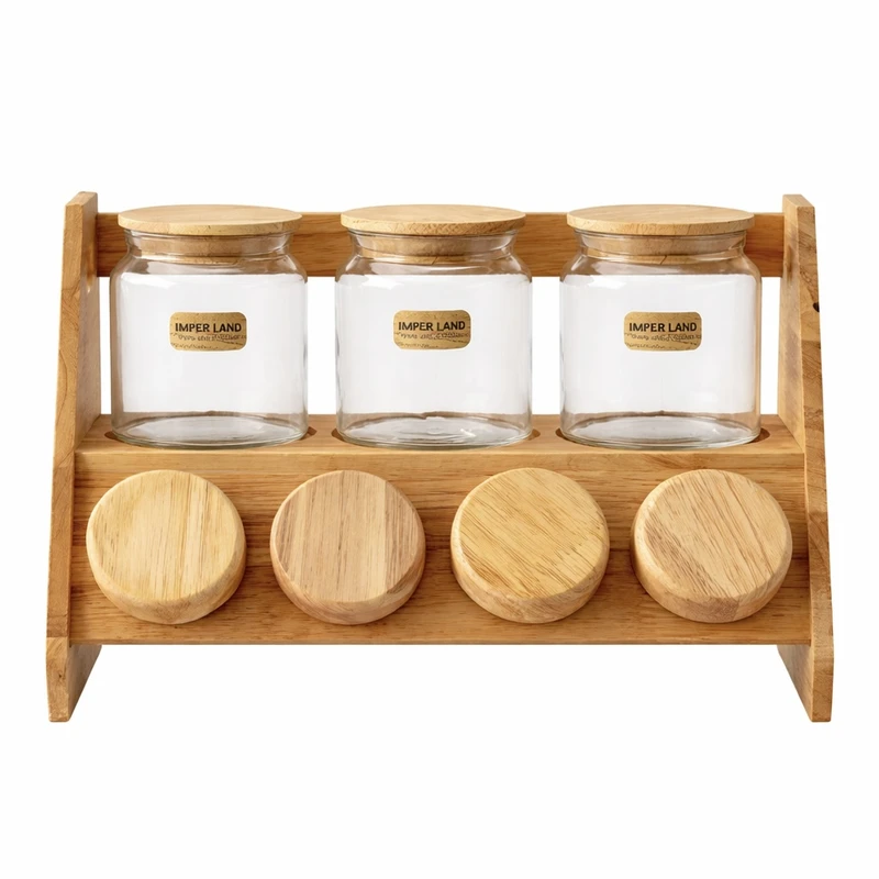 ست جا ادویه امپرلند مدل راشا مجموعه هفت عددی همراه با استند