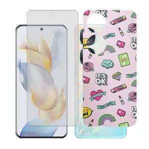 Glass together model transparent screen protector suitable for Honor 70 mobile phone with back cover sticker