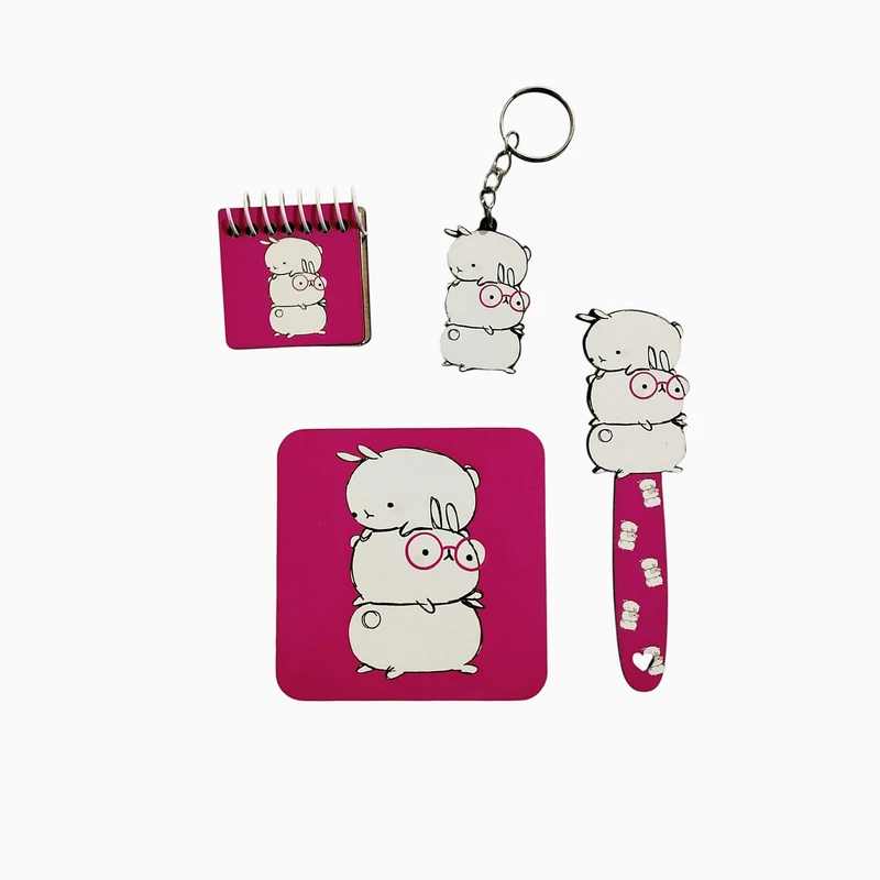 بسته لوازم تحریر مدل خرگوش مجموعه 4 عددی