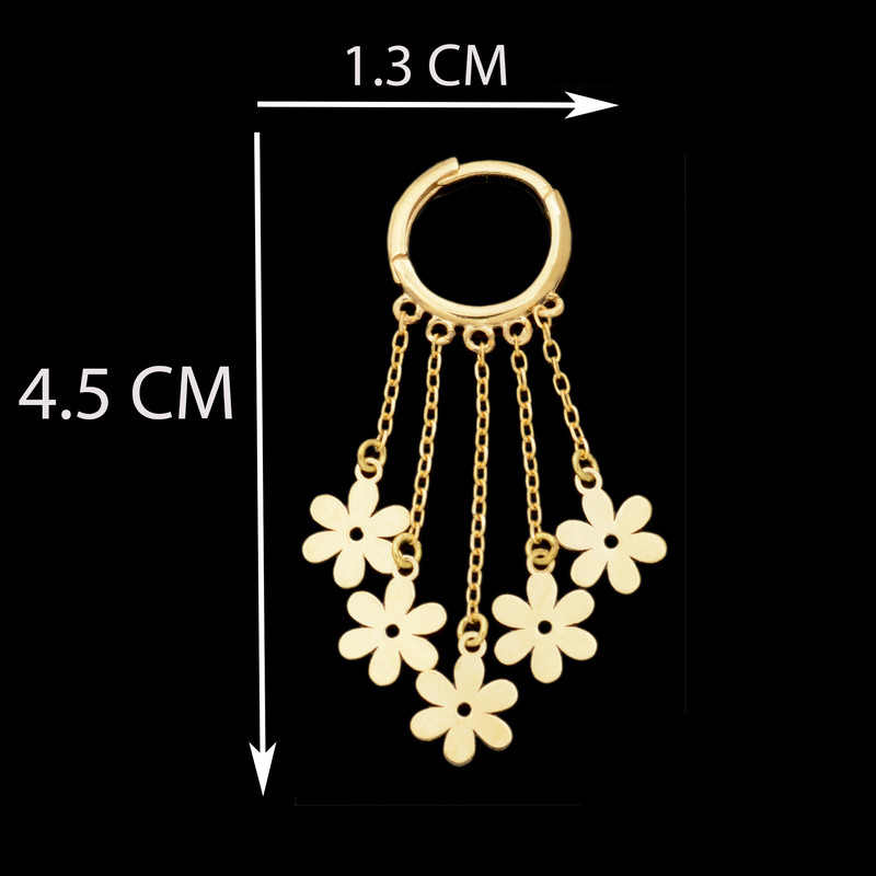 گوشواره طلا 18 عیار زنانه طلای مستجابی مدل 670150